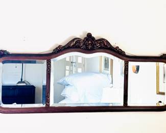Carved triple beveled mirror 48" wide
