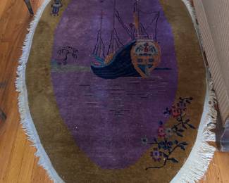 Chinese oval rug
