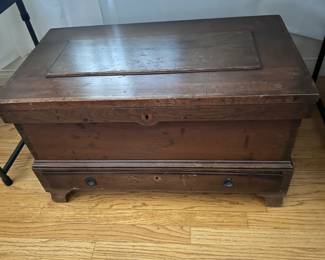 Early silver ware storage chest / box