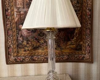 Pair of crystal lamps 