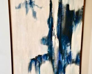 TITLE: Opus 8
ARTIST: Jackson
Description: Abstract painting on canvas
Date: Pre-1963
Size: 31” x 52”
 VA artist - African American professor of
art at Old Dominion University