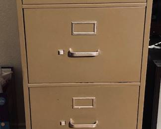 Deep 4 Drawer Metal File Cabinet.