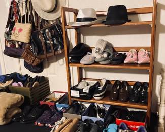 Selection of Shoes, Hat and Purses.