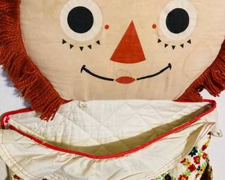Vintage Raggedy Ann Sleeping Bag w/Zipper Side.
