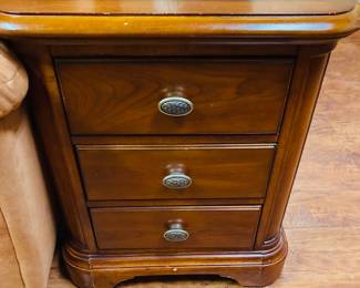 Set of 3 Drawer End/Night Tables. 2 Available.