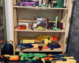 Vintage Toys including Buzz Lightyear and Nerf Toys.