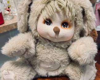 Vintage Mattel My Child Pet Puppy 1980s Plush Puppy Dog Doll Tan Brown