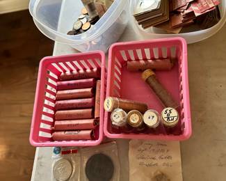 The coins have been removed offsite until days of sale per the families request. 