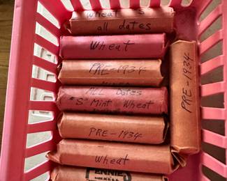 The coins have been removed offsite until days of sale per the families request. 