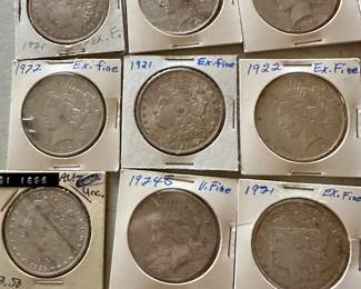 The coins have been removed offsite until days of sale per the families request. 