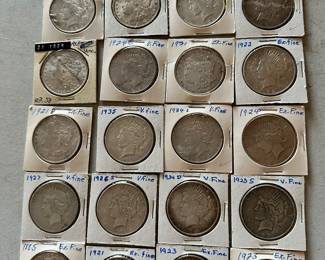 The coins have been removed offsite until days of sale per the families request. 