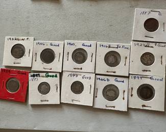 The coins have been removed offsite until days of sale per the families request. 