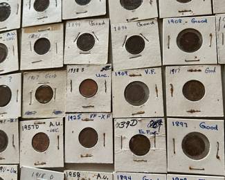 The coins have been removed offsite until days of sale per the families request. 