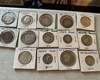 The coins have been removed offsite until days of sale per the families request. 