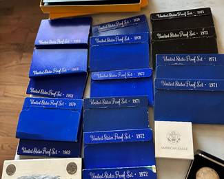 The coins have been removed offsite until days of sale per the families request. 