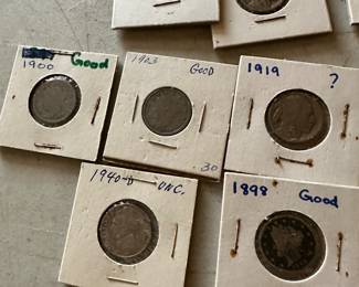 The coins have been removed offsite until days of sale per the families request. 