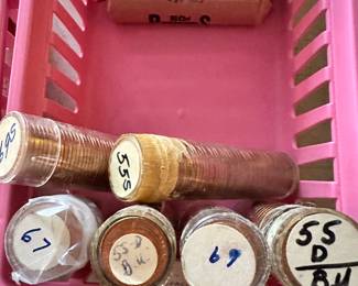 The coins have been removed offsite until days of sale per the families request. 