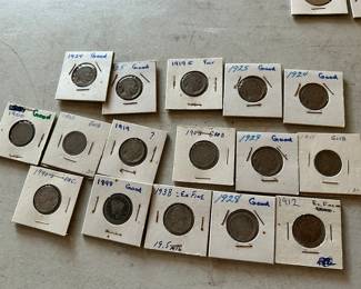 The coins have been removed offsite until days of sale per the families request. 