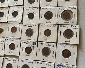 The coins have been removed offsite until days of sale per the families request. 