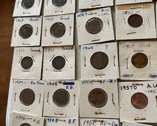 The coins have been removed offsite until days of sale per the families request. 