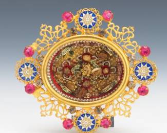 Gilt Metal Reliquary with Firstclass Relics, 19th Century