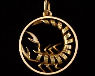Artisan Gold Scorpio Pendant