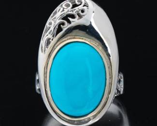 Sleeping Beauty Turquoise and Gold Ring