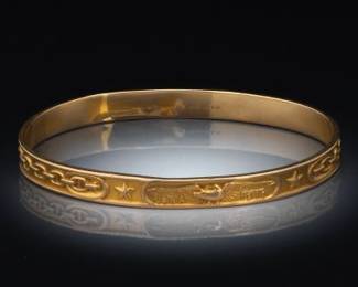 Tiffany Co. Makers Gold U.S.N.A. 1915 Patriotic Bangle