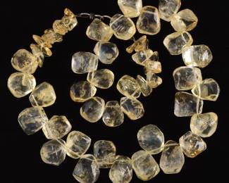 Vintage Chunky Citrine Necklace