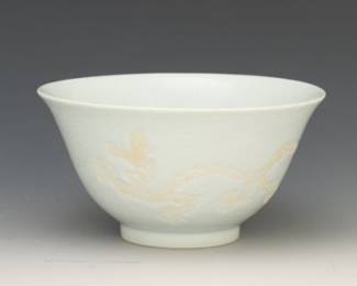 Chinese White Porcelain Dragon Bowl
