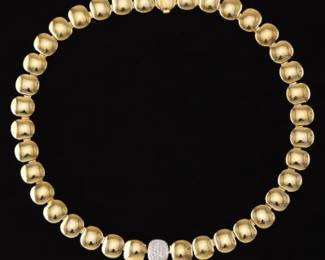 CHIMENTO Italian TwoTone Gold and Diamond Reversible Necklace