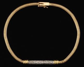 Ladies Gold and Diamond Bracelet