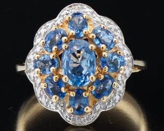 Ladies Tanzanite and Diamond Ring