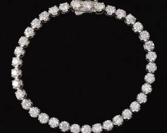 Ladies 6.71 Carat Diamond Tennis Bracelet
