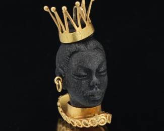 Vintage Gold Blackamoor Pendant