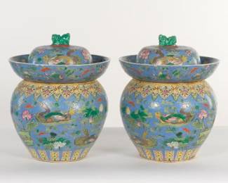 Pair of Chinese Large Temple Jars