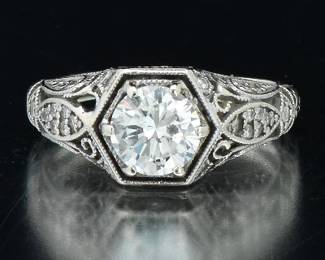 Ladies Art Deco Diamond Ring