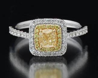Ladies Fancy Yellow Diamond Ring
