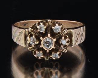 Antique Victorian God and Diamond Ring