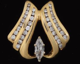 Ladies Gold and Diamond Slider