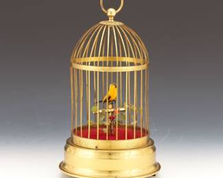 German Signing Bird in Cage Atomaton
