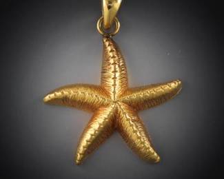 Ladies Italy Gold Starfish Pendant