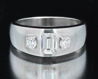 Ladies Platinum and Diamond Ring
