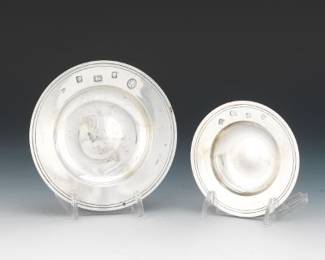 Two Queen Elizabeth II Sterling Dishes