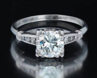 Ladies Platinum and Diamond Ring