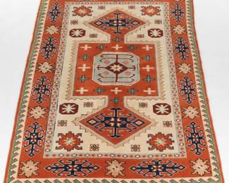 Near Antique Kazak Savan Design Carpet, ca. 1940s