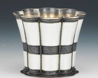 Anton Michelsen Sterling Enamel Cup