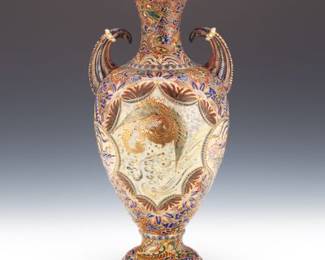 Japanese Satsuma Marriage Vase