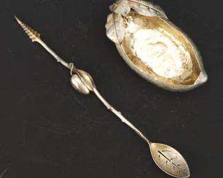 Gorham Sterling Olive Bowl and Spoon