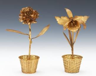 Vintage Rancho Alegre, Taxco, Mexico Sterling Flower Baskets